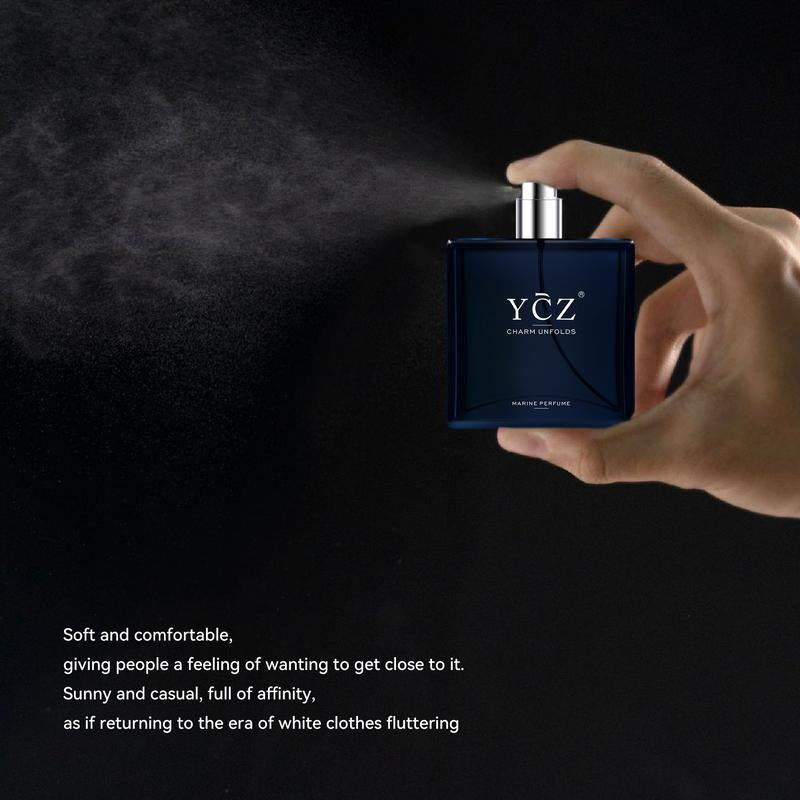 YCZ Cologne Midnight Marine Eau De Parfum - Unisex 50Ml Ocean Fresh Scent Premium Aromatic Woody Fragrance for Him & Her
