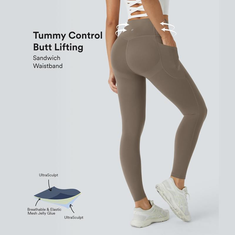 Halara Ultrasculpt™ Socinched High Waisted Butt Lifting Tummy Control Pocket Shaping Workout Leggings