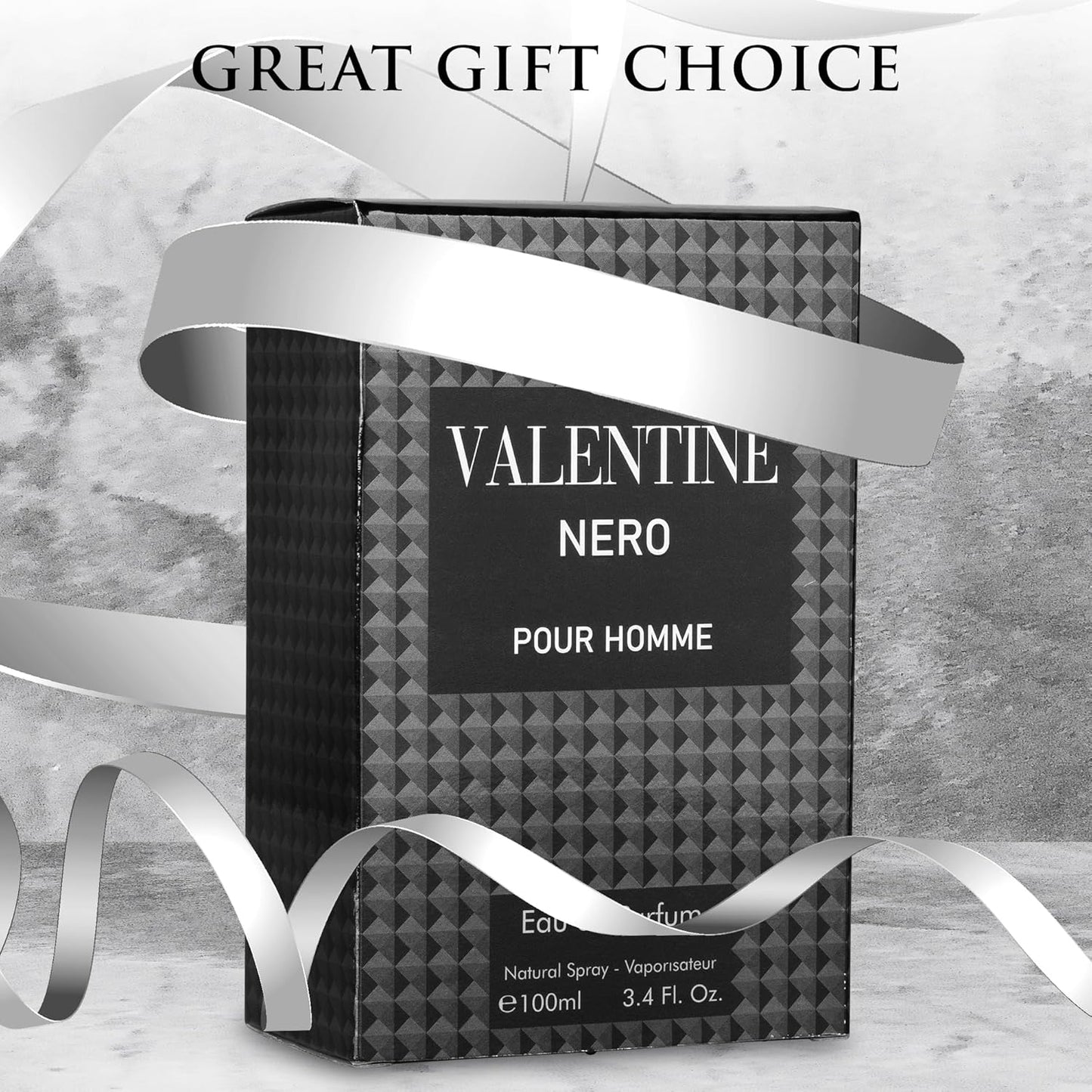 Valentine Nero for Men - Woody Aromatic Fragrance with Floral and Mineral Notes - Masculine Scent - 100Ml