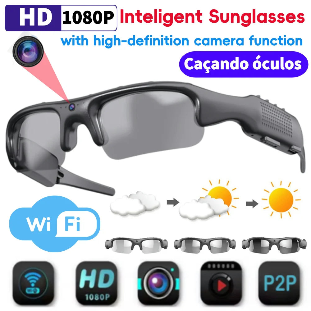 Camera Smart HD 1080P WIFI Sports Glasses with Camera and Audio Recording Glasse