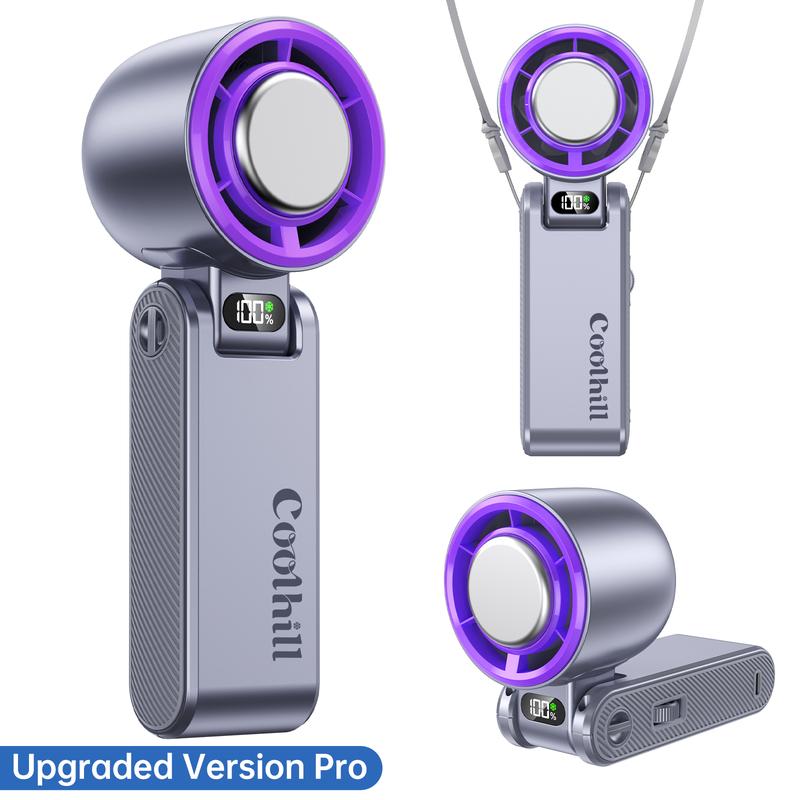 Coolhill Portable Handheld High Speed Fan, 199 Adjustable Level, Foldable Fan for Summer