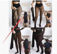 Single Thread Stitching Cross-border Winter Warm Translucent Leggings