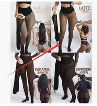 Single Thread Stitching Cross-border Winter Warm Translucent Leggings