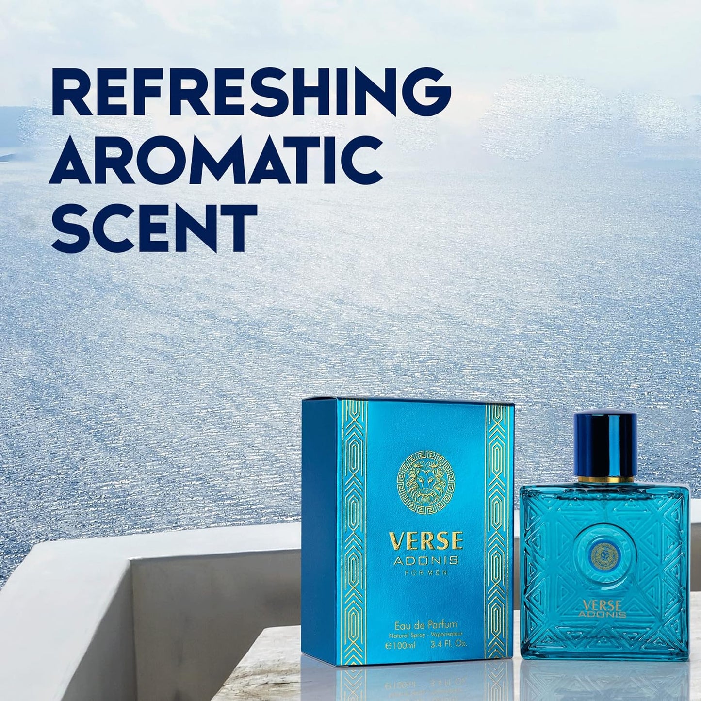 Verse Adonis Eau De Parfum for Men 3.4 Fl. Oz. 100Ml Men'S Perfume Refreshing Combination- Masculine Scent Lasts All Day a Gift for Any Occasion